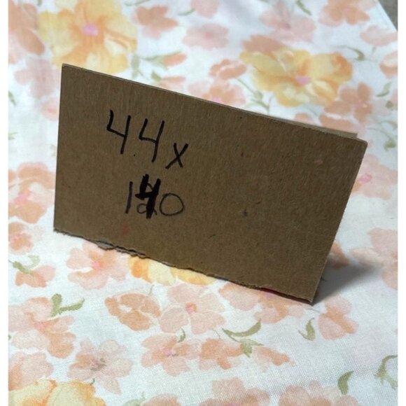 Vtg Floral Pastel Cotton Fabric 44x140" 3.9 Yards Yellow Pink Peter Pan Fabrics - Picture 3 of 8